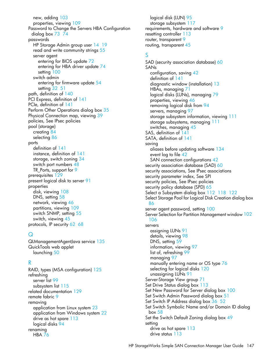 HP 8.20q Fibre Channel Switch User Manual | Page 147 / 150