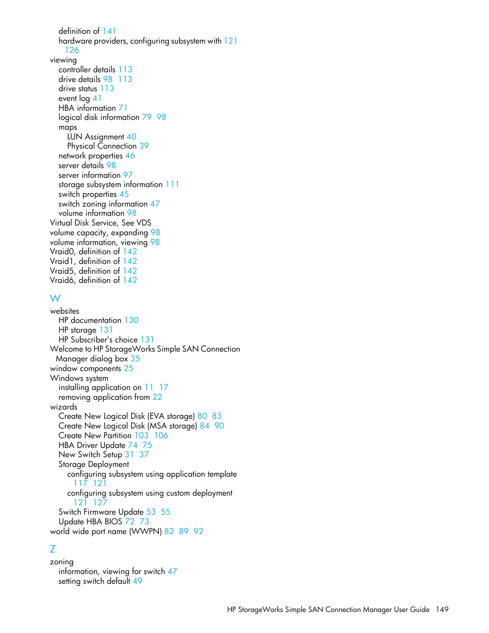 HP 8.20q Fibre Channel Switch User Manual | Page 149 / 150