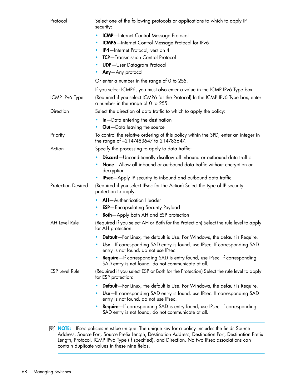 HP 8.20q Fibre Channel Switch User Manual | Page 68 / 150