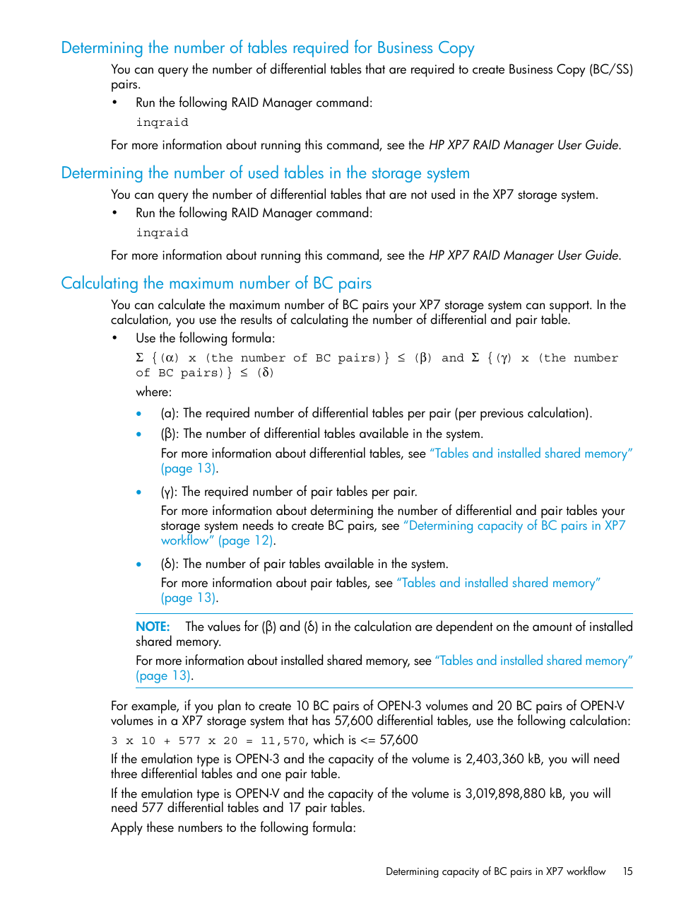 Calculating the maximum number of bc pairs | HP XP Racks User Manual | Page 15 / 131