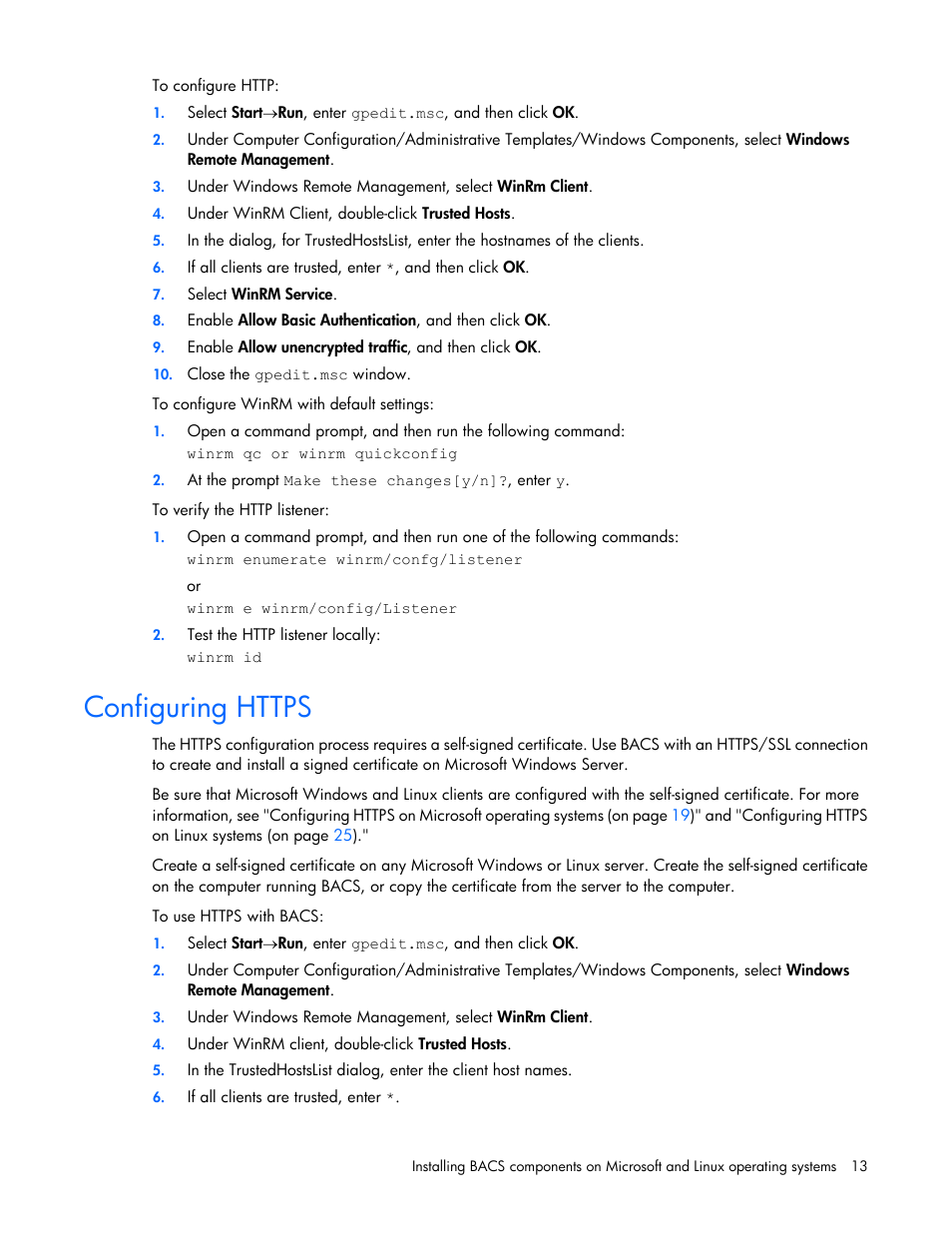 Configuring https | HP StoreFabric Converged Network Adapters User Manual | Page 13 / 48