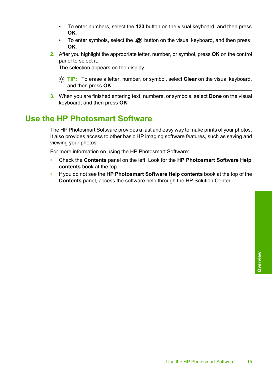 Use the hp photosmart software | HP Photosmart C6340 All-in-One Printer User Manual | Page 18 / 331