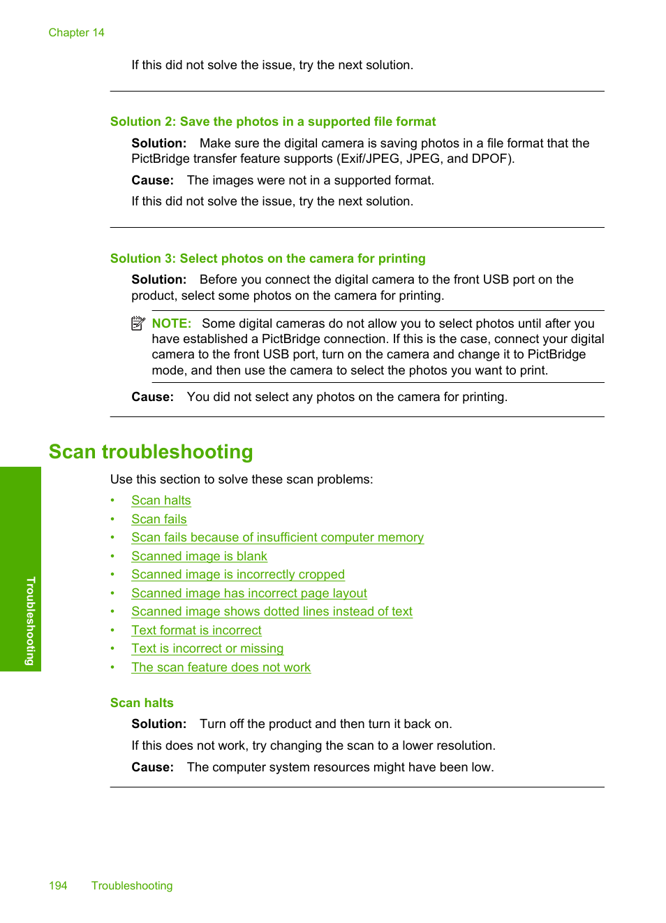 Scan troubleshooting | HP Photosmart C6340 All-in-One Printer User Manual | Page 197 / 331