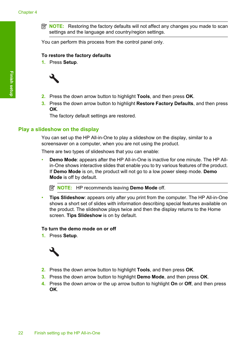 Play a slideshow on the display | HP Photosmart C6340 All-in-One Printer User Manual | Page 25 / 331