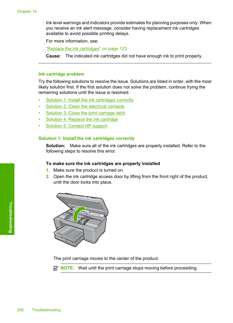 Ink cartridge problem | HP Photosmart C6340 All-in-One Printer User Manual | Page 269 / 331