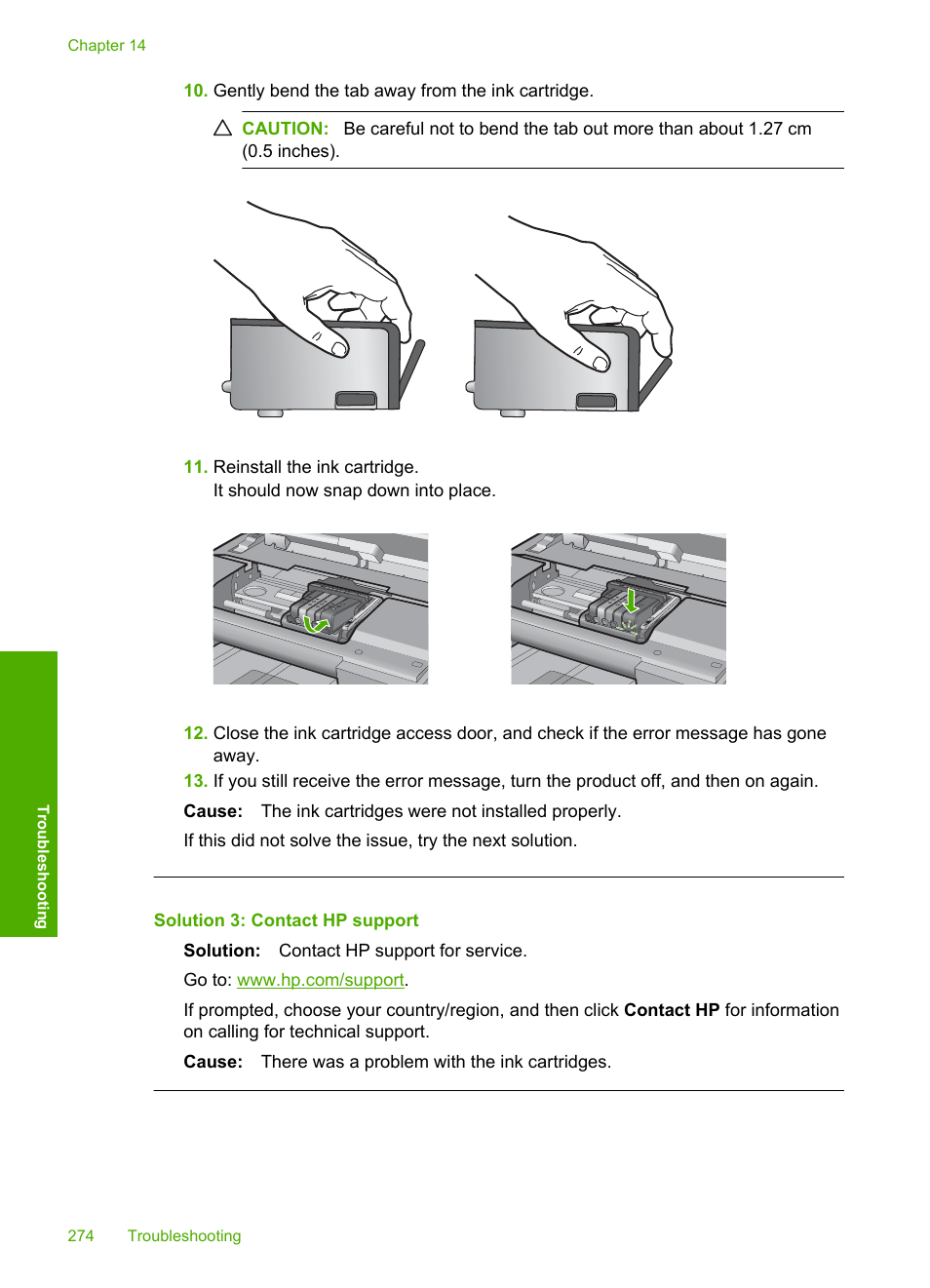 Solution 3: contact hp support | HP Photosmart C6340 All-in-One Printer User Manual | Page 277 / 331