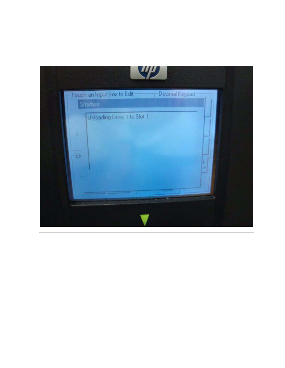Figure 5-9, Unloading cartridge from drive | HP Integrity NonStop H-Series User Manual | Page 57 / 88
