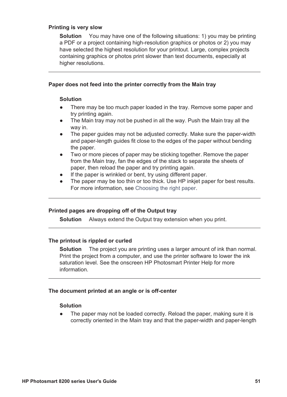 HP Photosmart 8250 Printer User Manual | Page 55 / 81