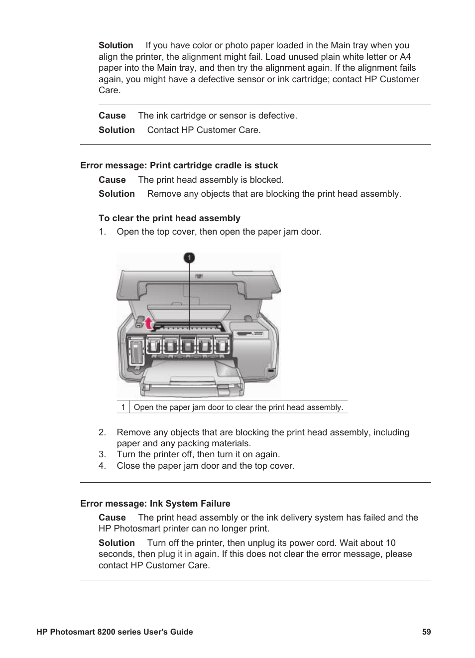 HP Photosmart 8250 Printer User Manual | Page 63 / 81