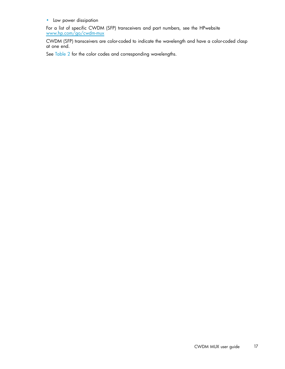 HP Coarse Wave Division Multiplexer User Manual | Page 17 / 27