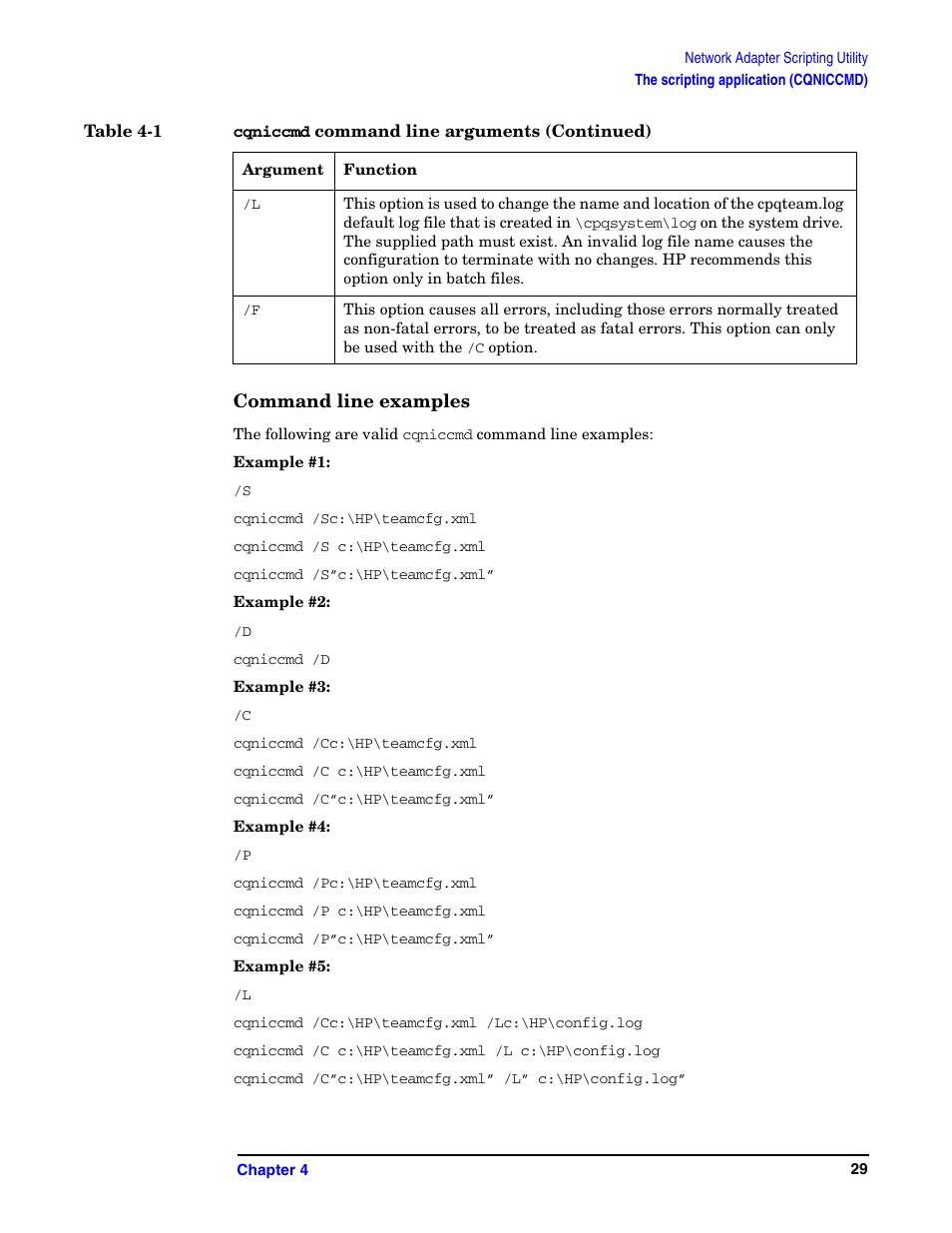 Command line examples | HP Integrity rx5670 Server User Manual | Page 29 / 38