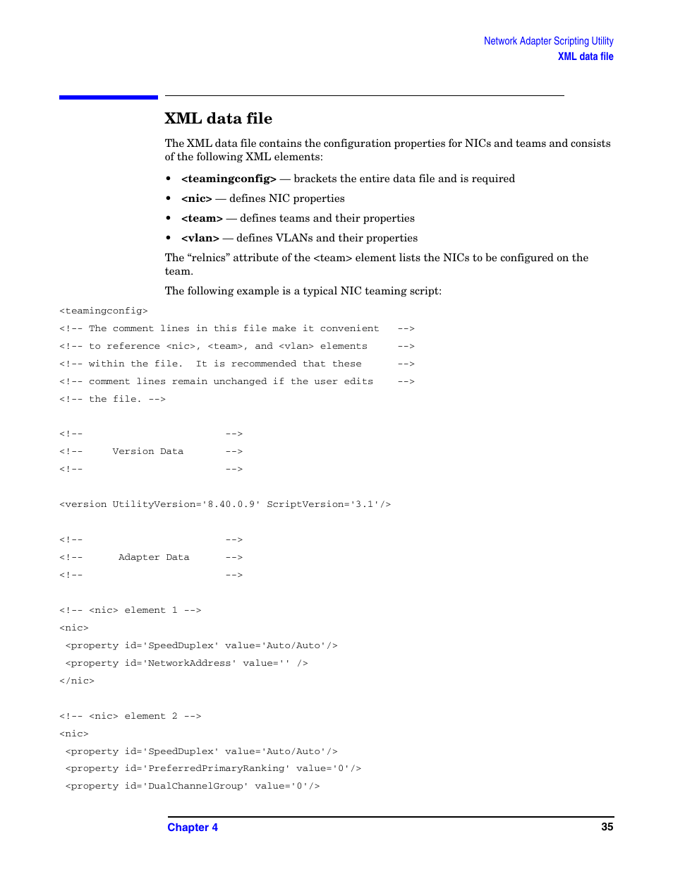 Xml data file | HP Integrity rx5670 Server User Manual | Page 35 / 38