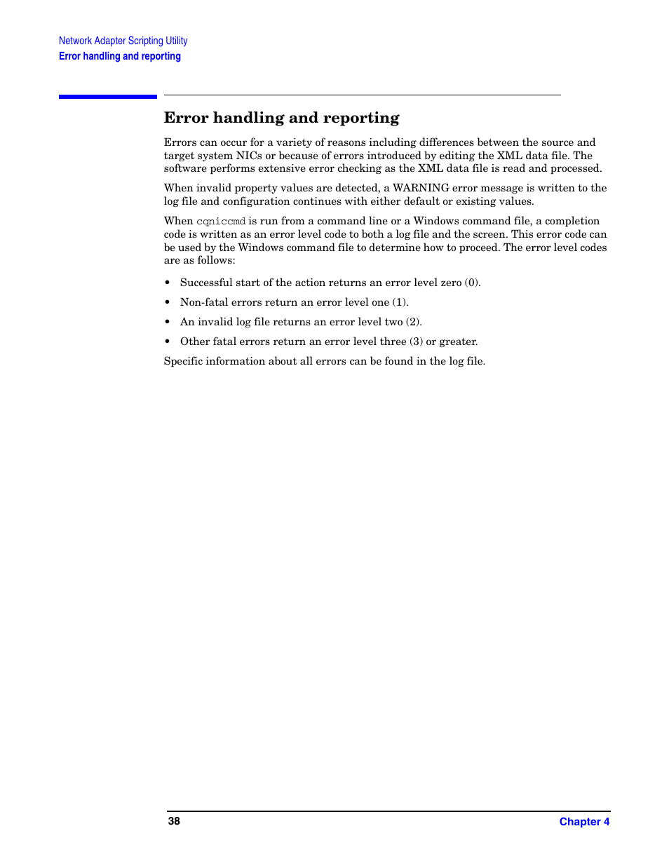 Error handling and reporting | HP Integrity rx5670 Server User Manual | Page 38 / 38