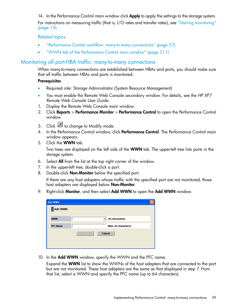 Monitoring all port-hba traffic | HP XP7 Storage User Manual | Page 59 / 227
