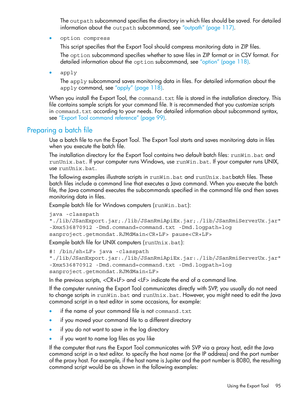 Preparing a batch file | HP XP7 Storage User Manual | Page 95 / 227