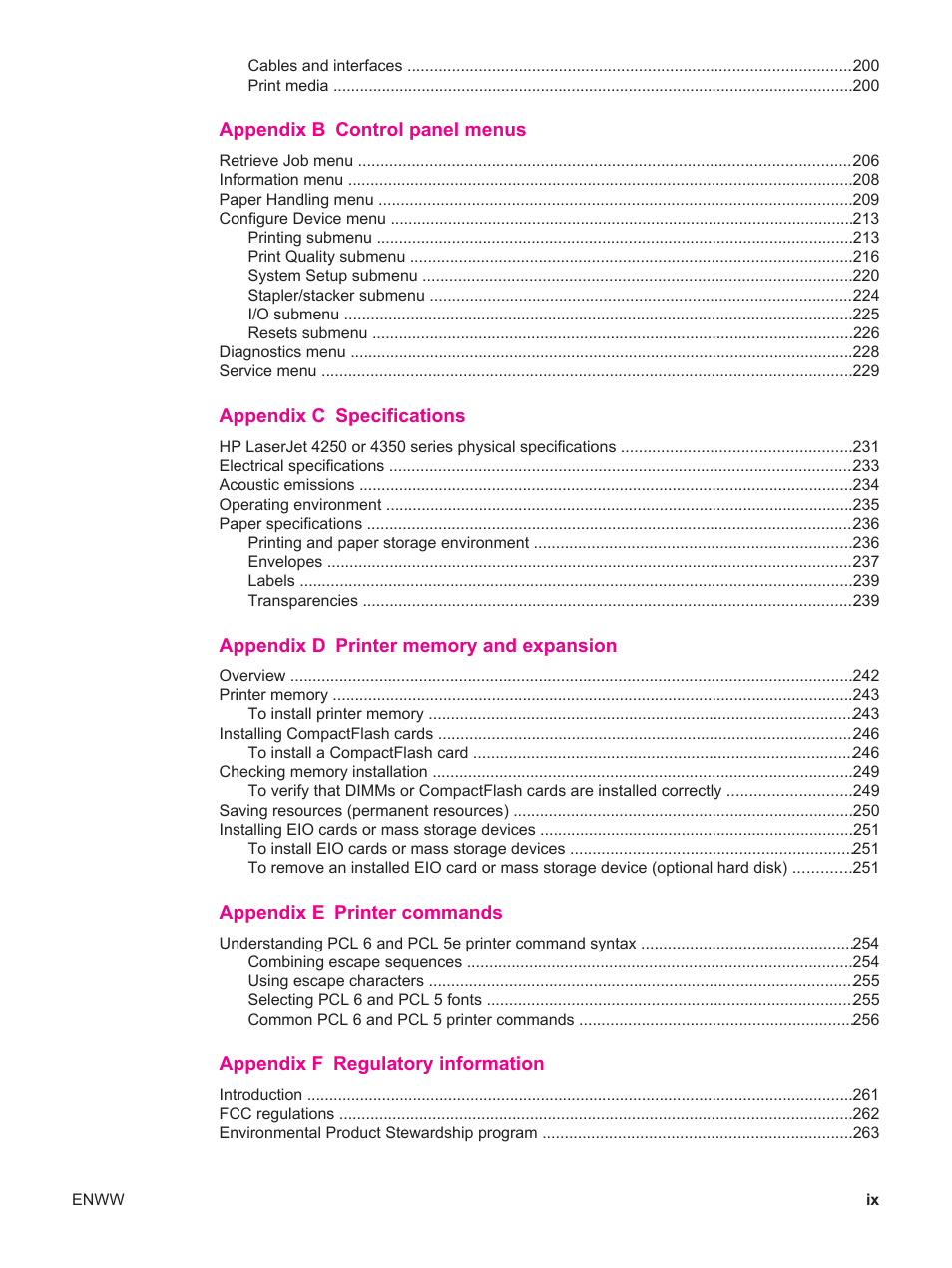 HP LaserJet 4250 User Manual | Page 11 / 304