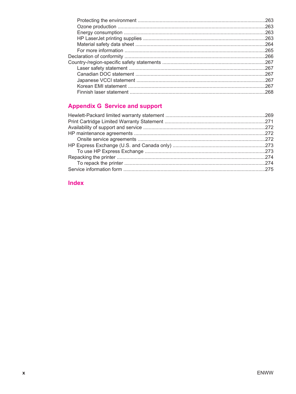 HP LaserJet 4250 User Manual | Page 12 / 304