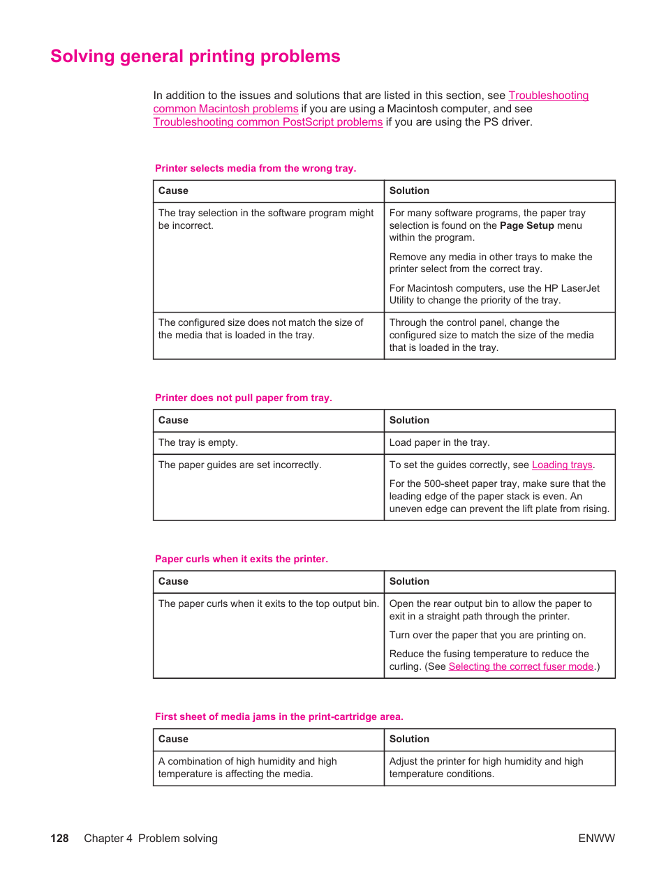 Solving general printing problems | HP LaserJet 4250 User Manual | Page 140 / 304