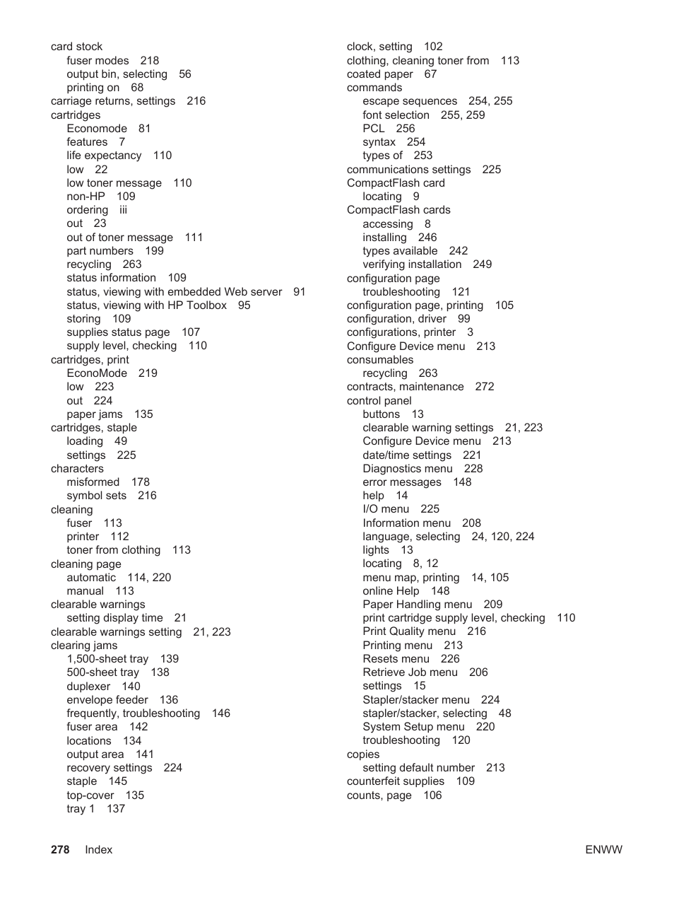 HP LaserJet 4250 User Manual | Page 290 / 304
