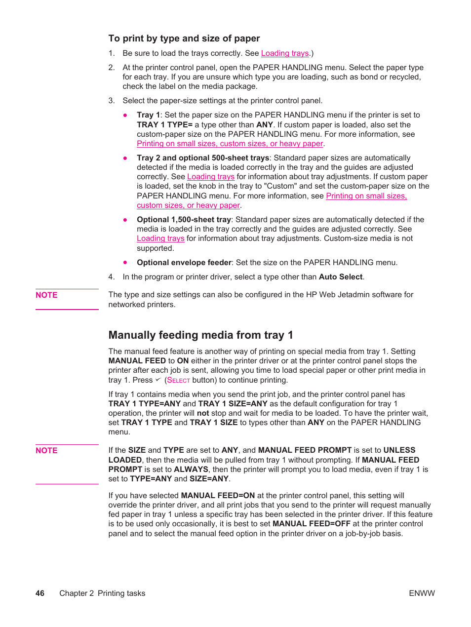 Manually feeding media from tray 1 | HP LaserJet 4250 User Manual | Page 58 / 304
