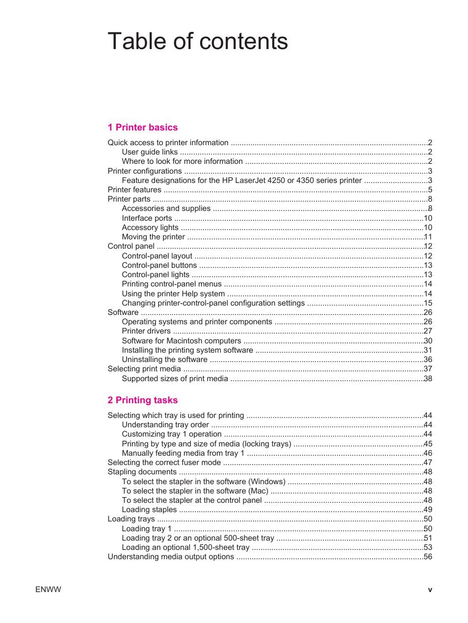 HP LaserJet 4250 User Manual | Page 7 / 304