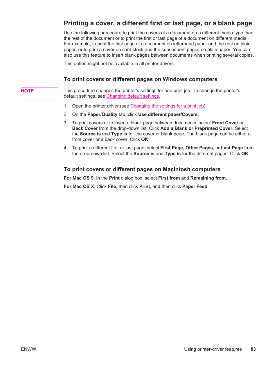 HP LaserJet 4250 User Manual | Page 95 / 304