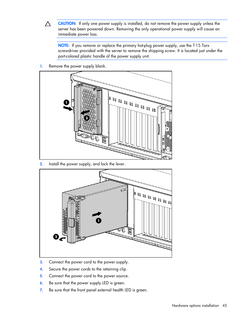 HP ProLiant DL585 G2 Server User Manual | Page 45 / 104