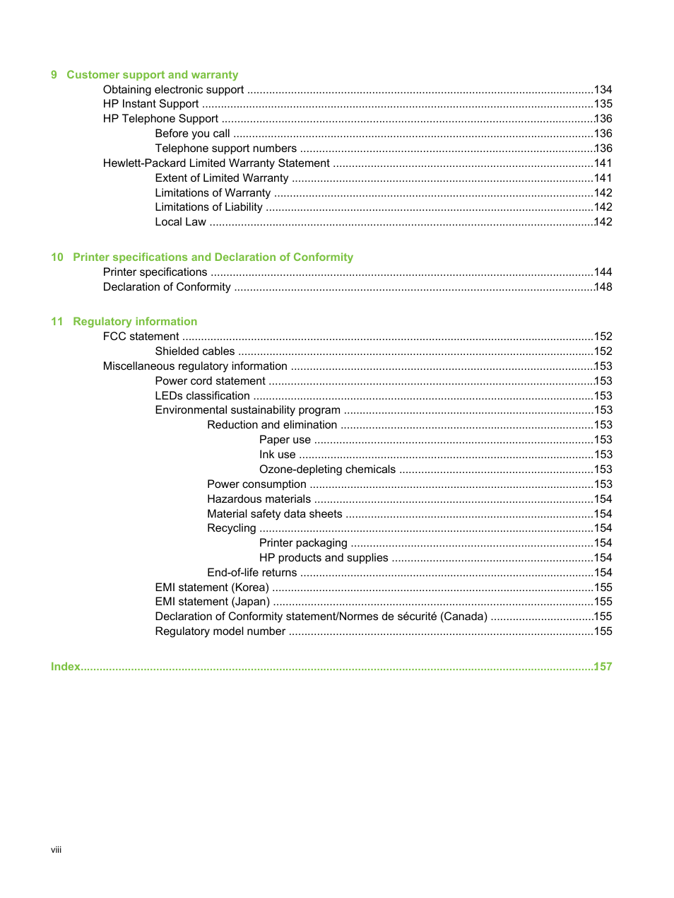HP Deskjet 9800 Printer series User Manual | Page 10 / 172