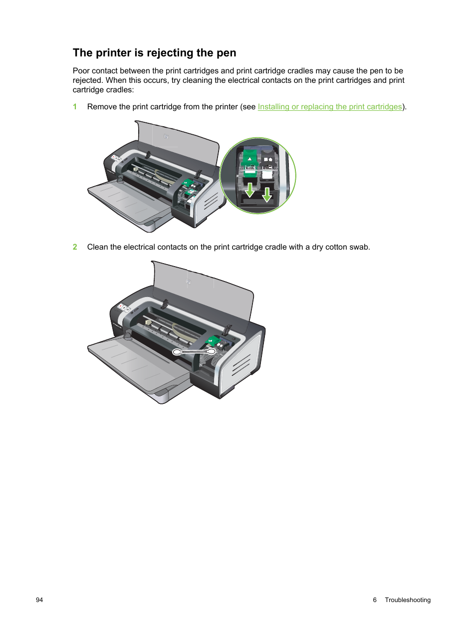 The printer is rejecting the pen | HP Deskjet 9800 Printer series User Manual | Page 104 / 172