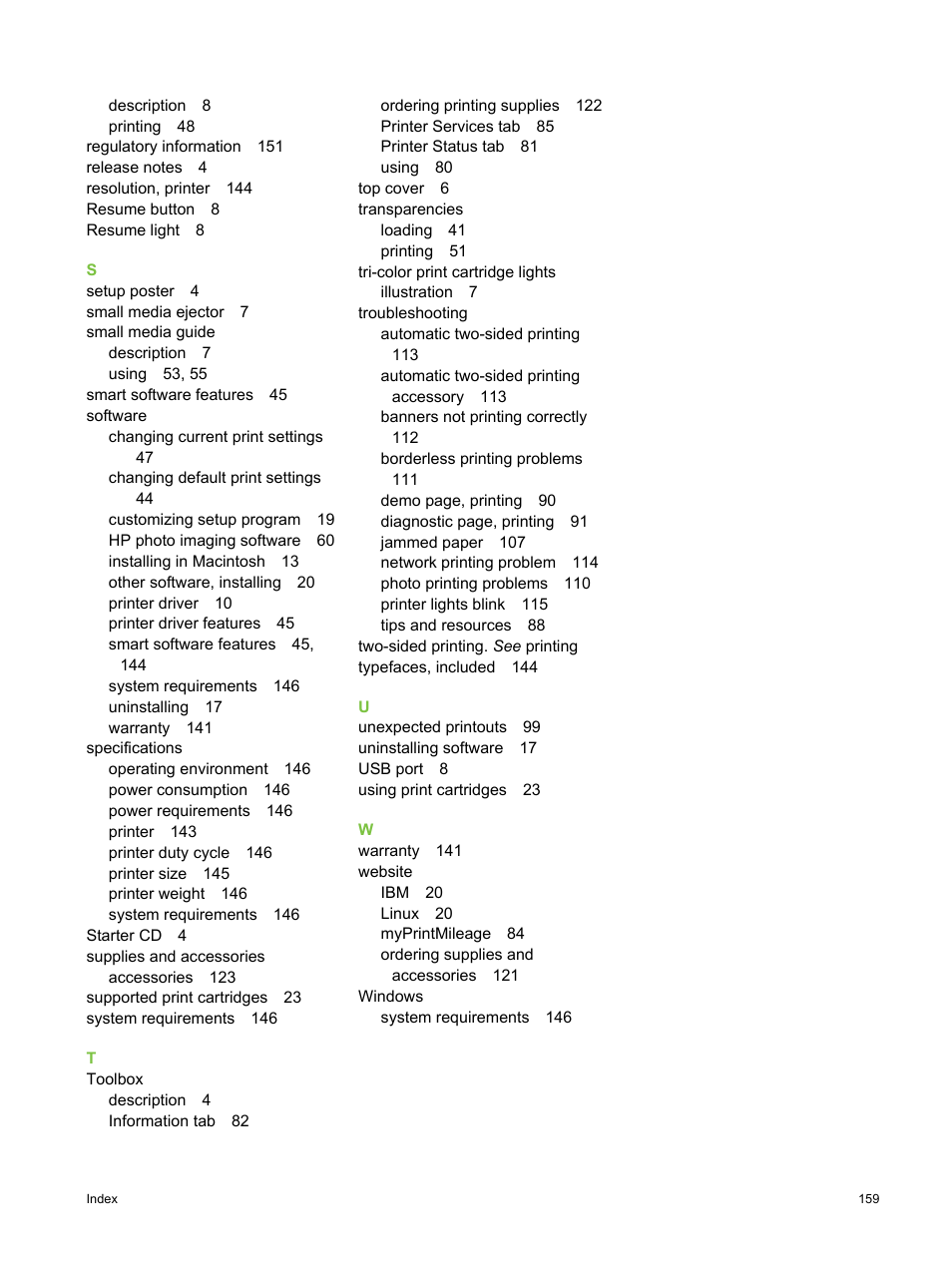 HP Deskjet 9800 Printer series User Manual | Page 169 / 172