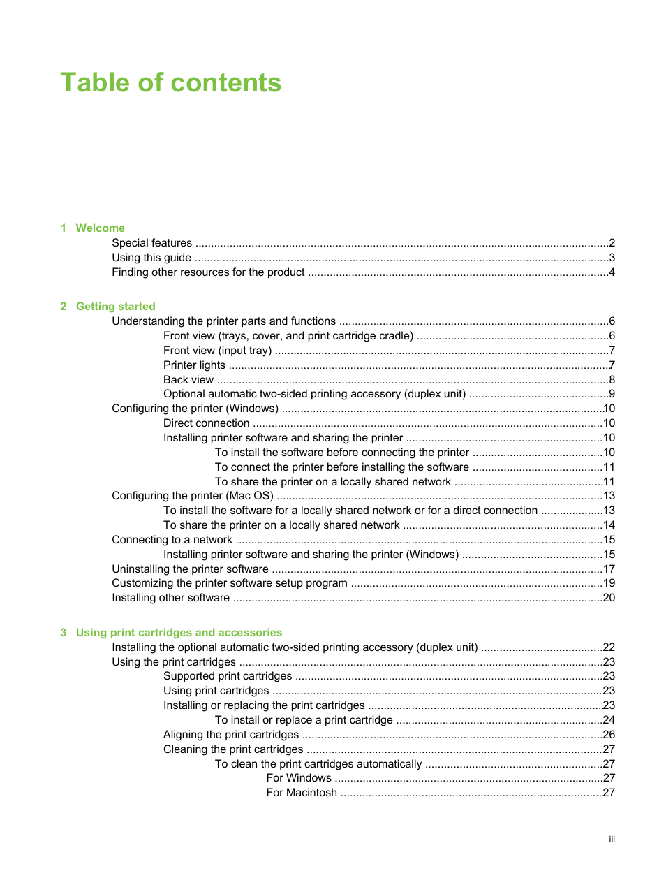 HP Deskjet 9800 Printer series User Manual | Page 5 / 172