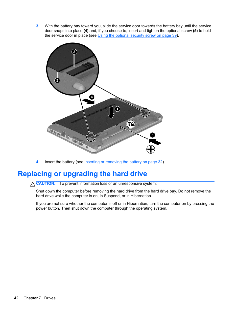 Replacing or upgrading the hard drive | HP ProBook 445 G1 Notebook PC User Manual | Page 52 / 98