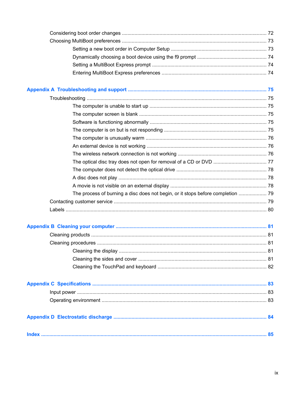 HP ProBook 445 G1 Notebook PC User Manual | Page 9 / 98