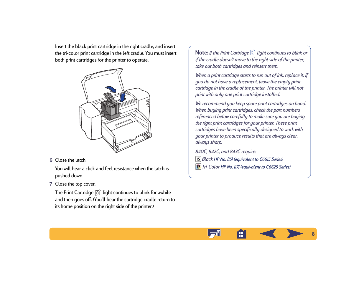 HP Deskjet 842c Printer User Manual | Page 8 / 74