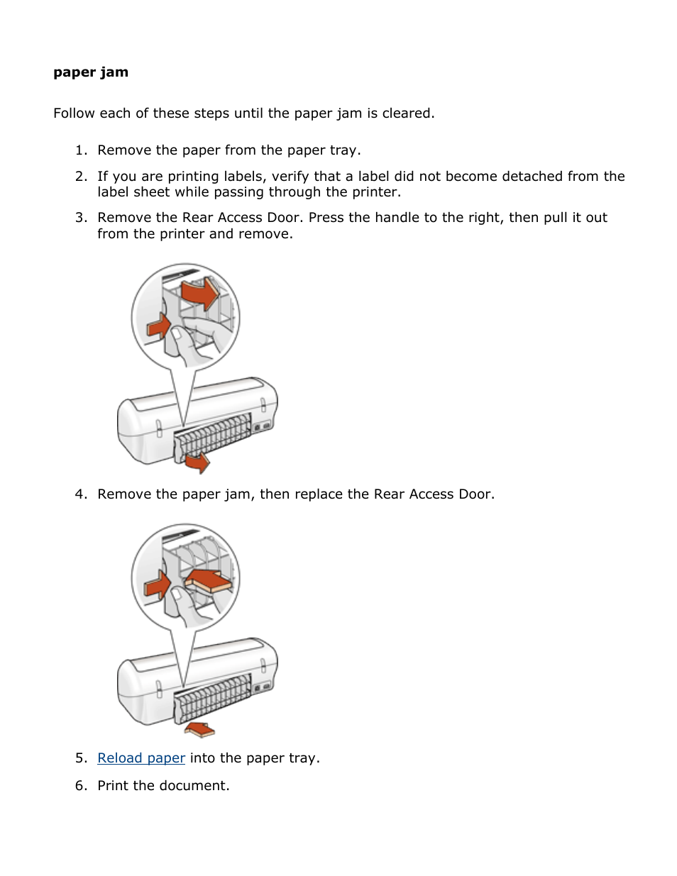 Paper problems | HP Deskjet 3420 Color Inkjet Printer User Manual | Page 54 / 79