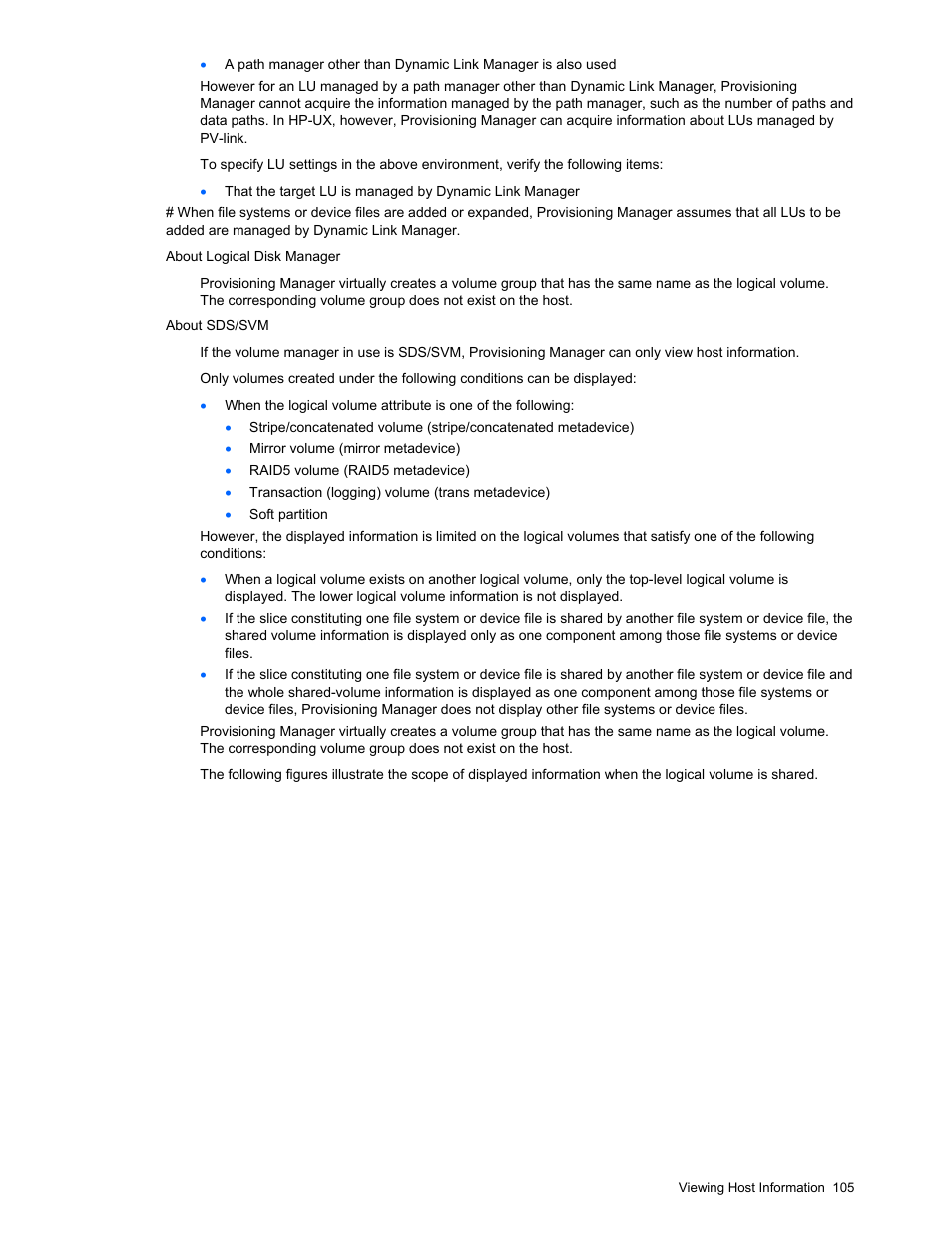 Viewing host information, Preparing to view host information, Displaying host information | HP StorageWorks XP48 Disk Array User Manual | Page 105 / 203