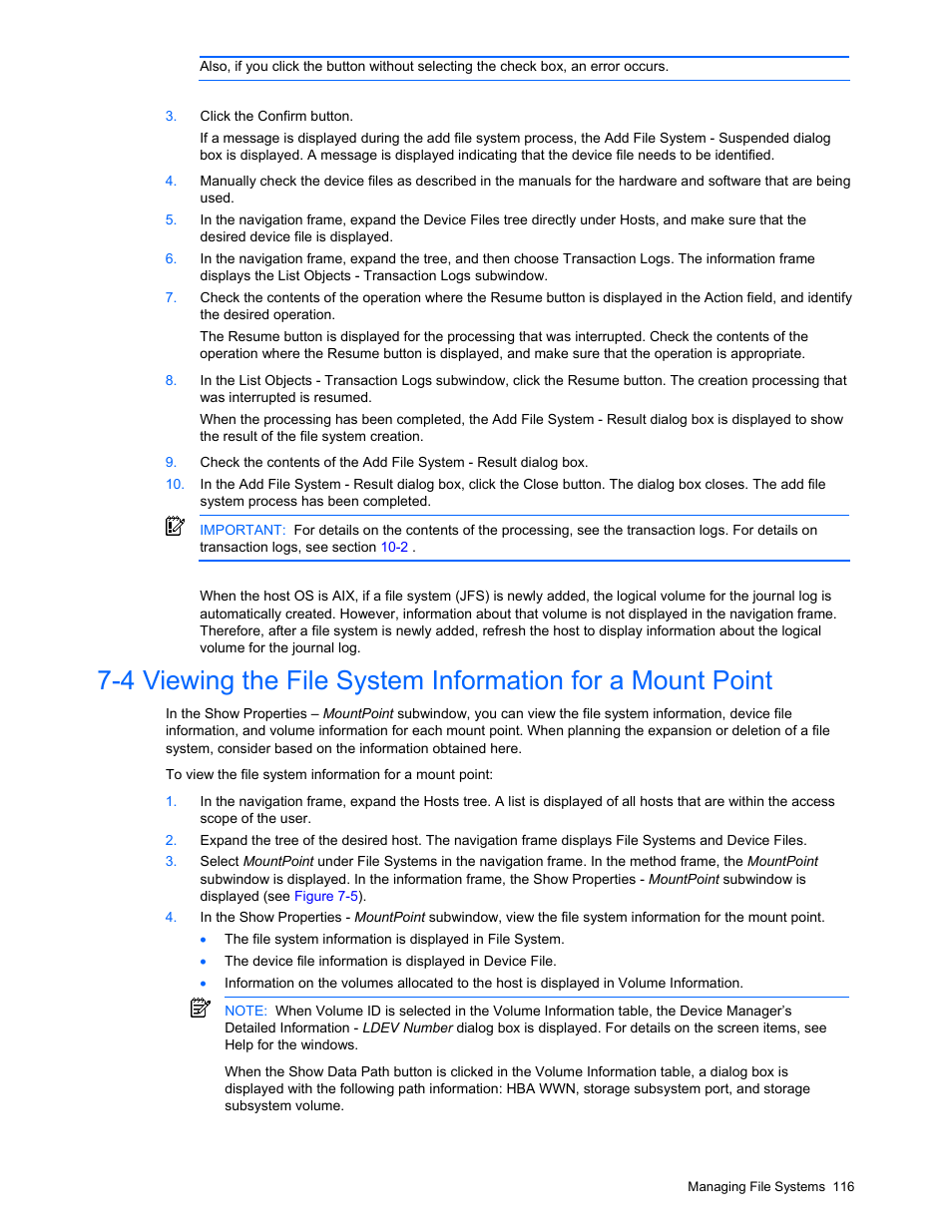 Point (section | HP StorageWorks XP48 Disk Array User Manual | Page 116 / 203