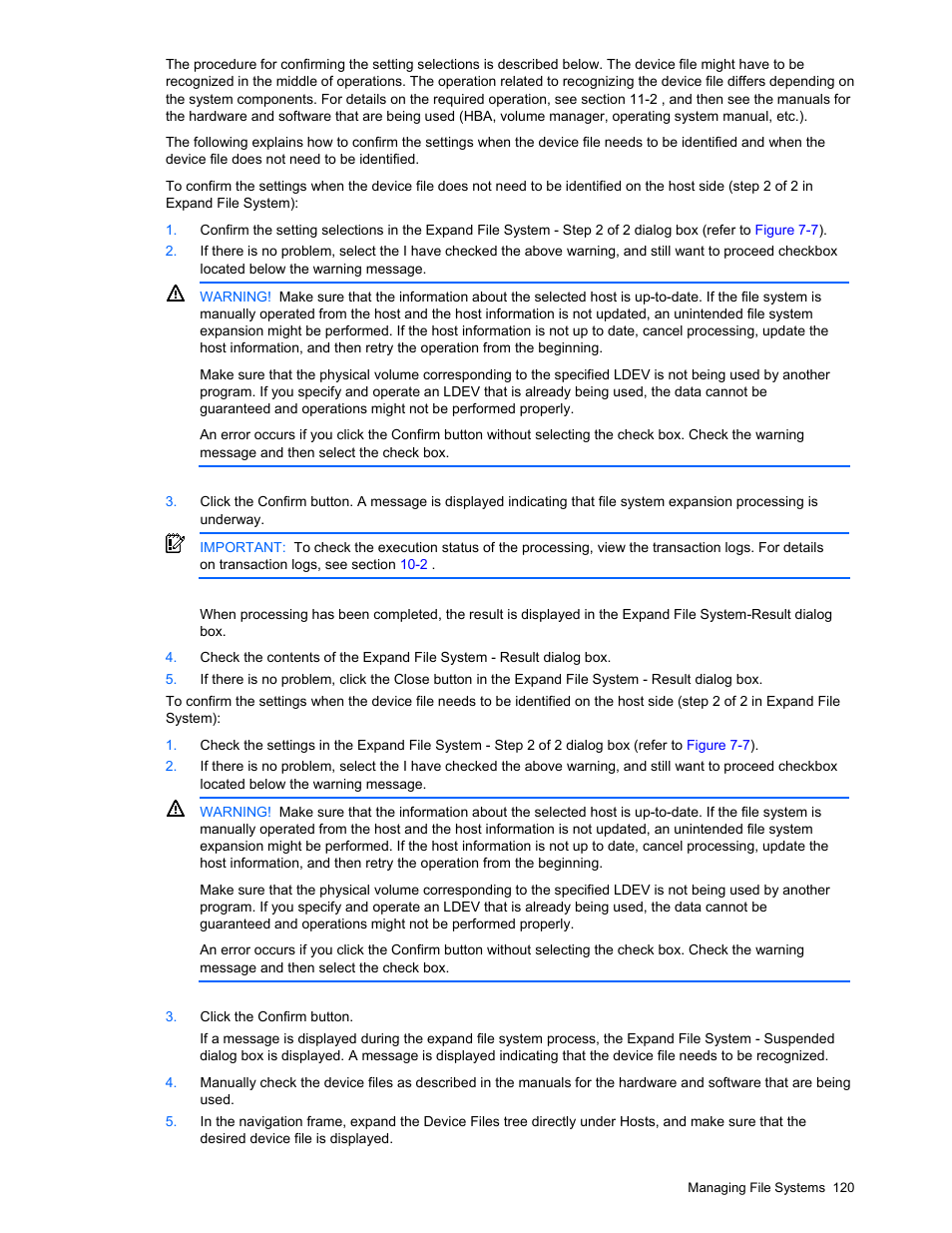 Confirming the settings | HP StorageWorks XP48 Disk Array User Manual | Page 120 / 203