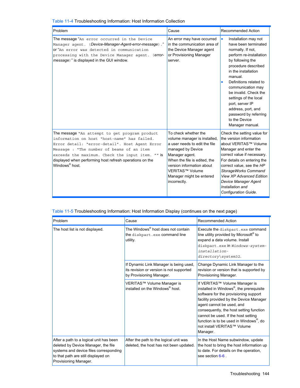 HP StorageWorks XP48 Disk Array User Manual | Page 144 / 203