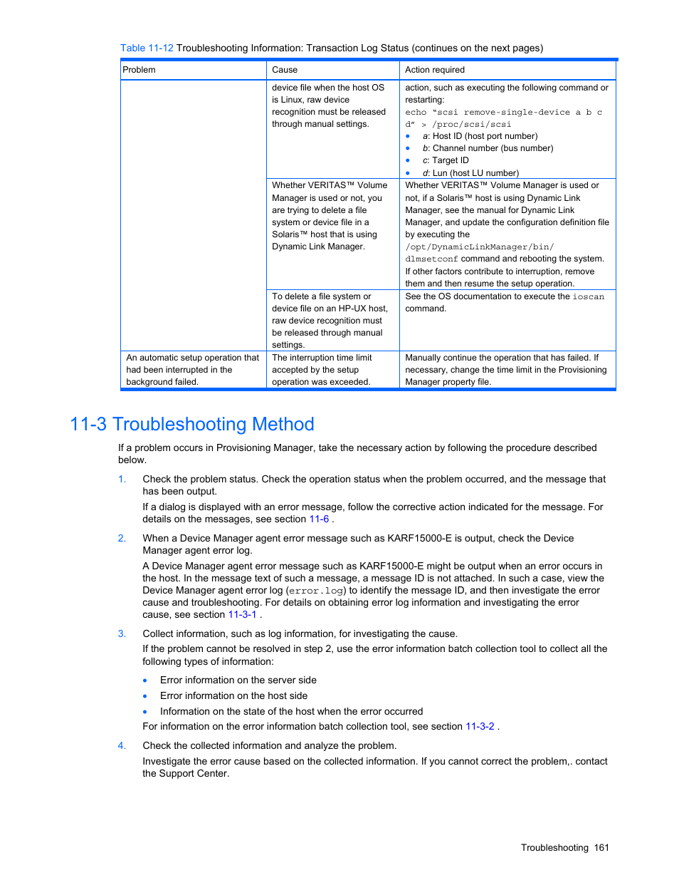 3 troubleshooting method | HP StorageWorks XP48 Disk Array User Manual | Page 161 / 203