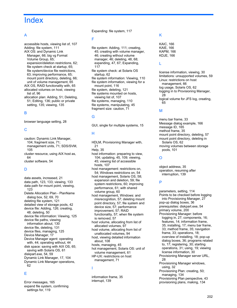 Index | HP StorageWorks XP48 Disk Array User Manual | Page 202 / 203