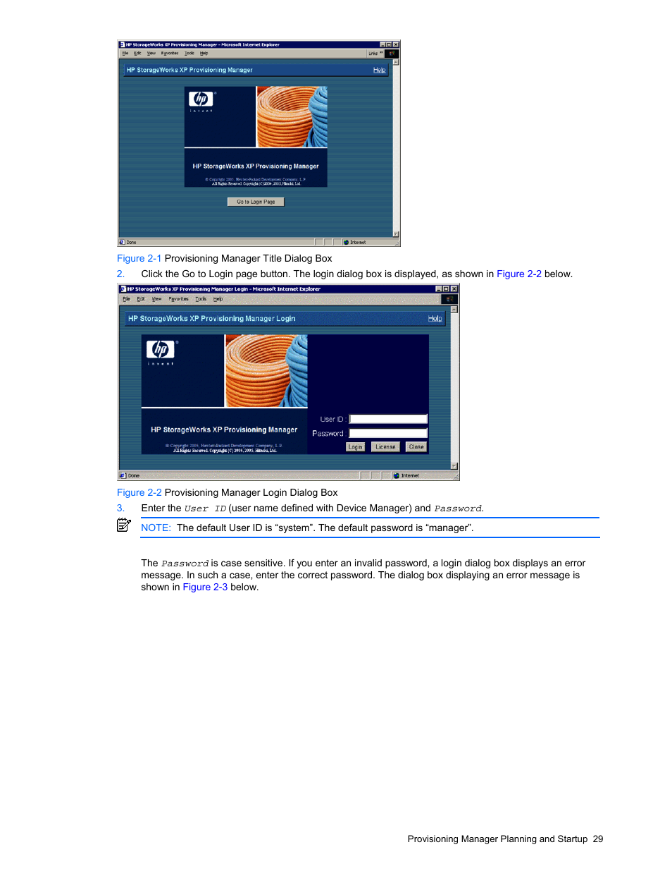 Registering and viewing license information, Figure 2-4 main window of provisioning manager | HP StorageWorks XP48 Disk Array User Manual | Page 29 / 203