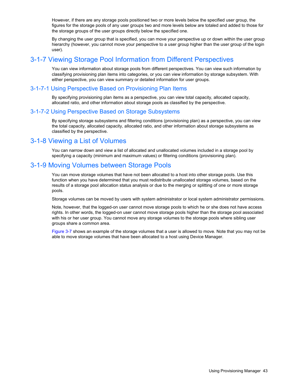 1-8 viewing a list of volumes, 1-9 moving volumes between storage pools, Allocating and unallocating volumes | Allocating a volume to a host | HP StorageWorks XP48 Disk Array User Manual | Page 43 / 203