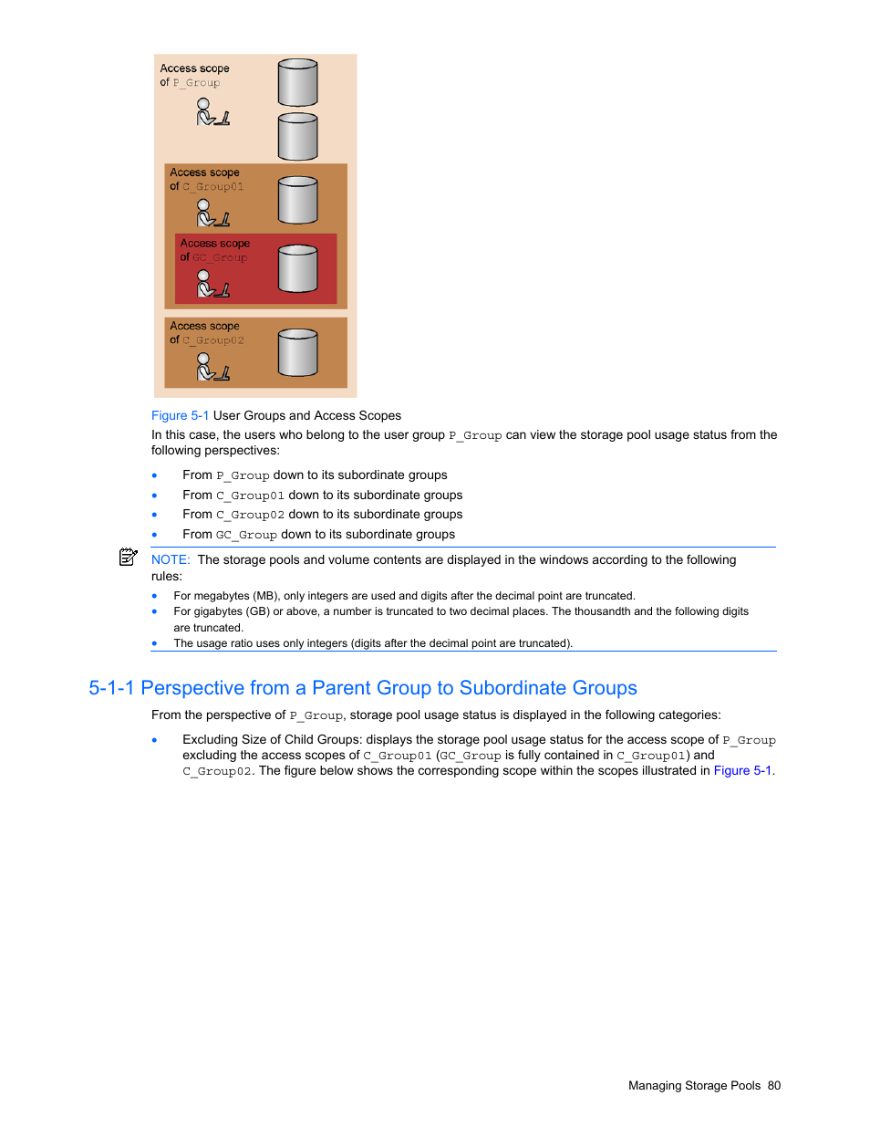 Figure 5-1 user groups and access scopes, Figure 5-1 | HP StorageWorks XP48 Disk Array User Manual | Page 80 / 203