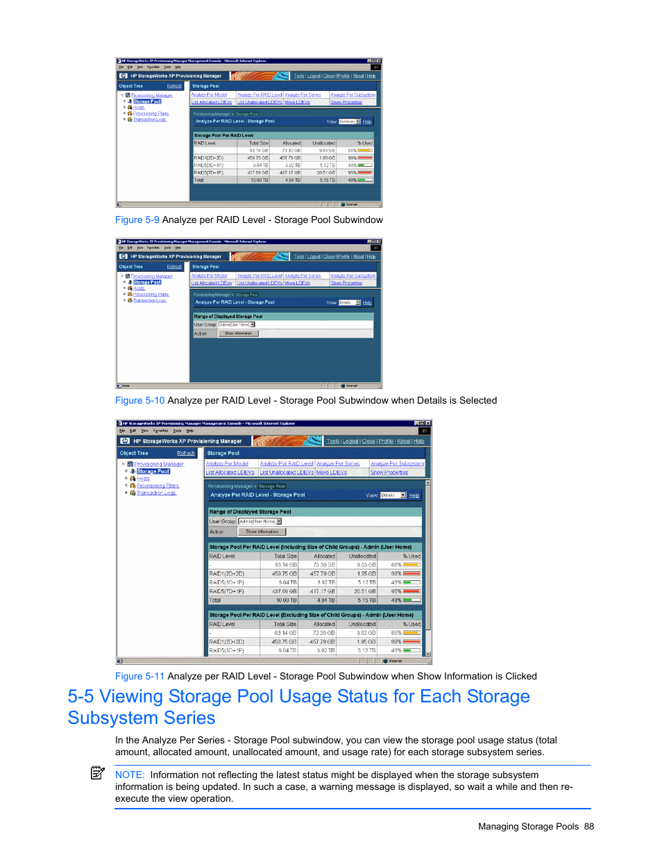 Figure 5-9, Figure 5-10, The user grou | Figure 5-11 | HP StorageWorks XP48 Disk Array User Manual | Page 88 / 203