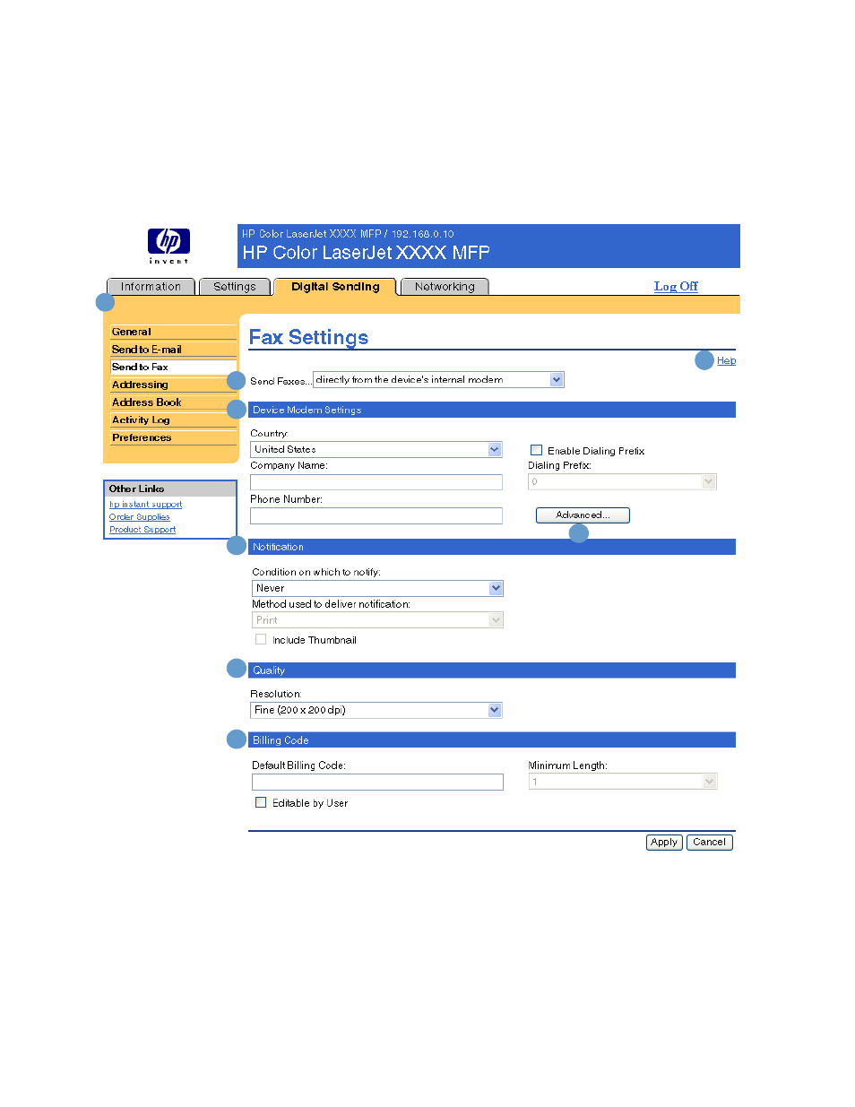 Send to fax | HP Color LaserJet 9500 Multifunction Printer series User Manual | Page 50 / 72