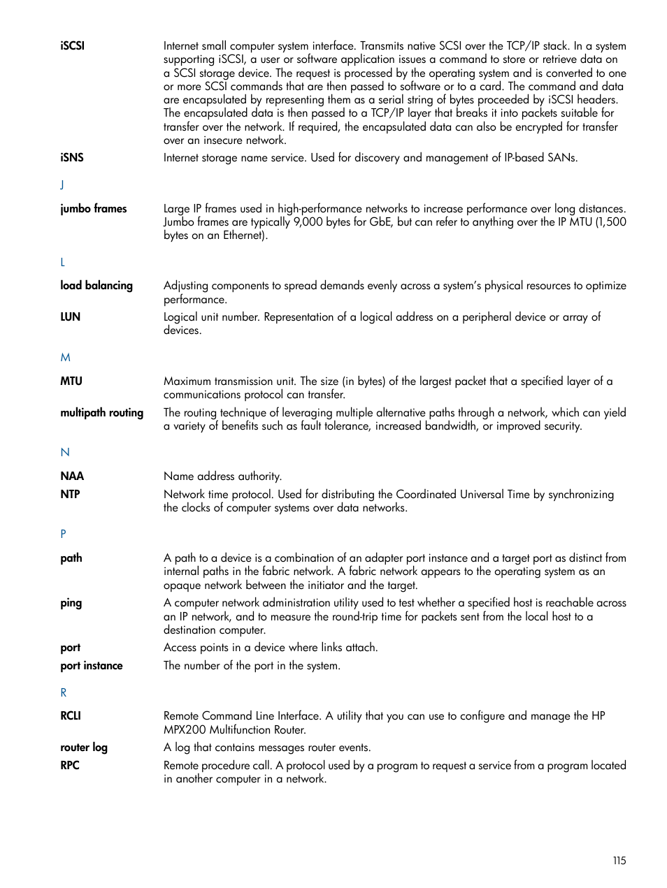 HP MPX200 Multifunction Router User Manual | Page 115 / 120