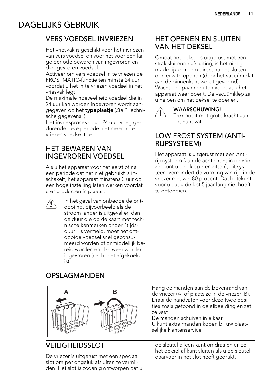Dagelijks gebruik | AEG A62300HLW0 User Manual | Page 11 / 84