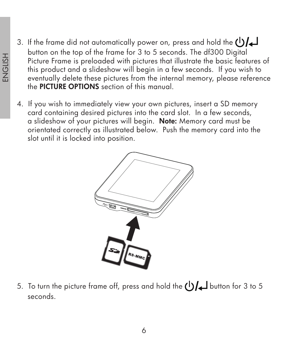 HP df300 Digital Picture Frame User Manual | Page 6 / 58