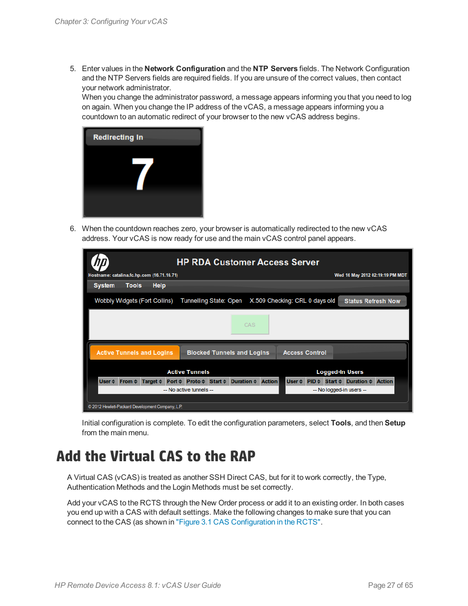 Add the virtual cas to the rap | HP Remote Device Access Software User Manual | Page 27 / 65